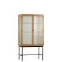 Vitrinekast Salon Naturel - 80x155x42 cm - Afbeelding 1