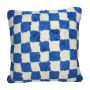 Sierkussen Checker Blauw - 50x50 cm - Afbeelding 1