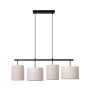 Lucide Hanglamp Maya Beige - 4 x E27 - 107 cm breed - Afbeelding 3