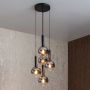 Lucide Hanglamp Marius Zwart - 5 x E27 - Ø 55 cm - Afbeelding 2