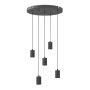 Calex Hanglamp Zwart - 5 x E27 - Ø 50 cm - Afbeelding 3