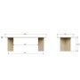 vtwonen Eettafel Angle Naturel - 220x90 cm - Afbeelding 6