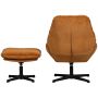 WOOOD Draaifauteuil Yaro Oranje - inclusief hocker - Afbeelding 5