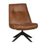 WOOOD Draaifauteuil Skyler Cognac - Afbeelding 1