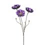 Kunstbloem Anemone Glamour Spray Paars - 75 cm - Afbeelding 1