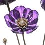 Kunstbloem Anemone Glamour Spray Paars - 75 cm - Afbeelding 2