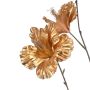 Kunstbloem Hibiscus Spray Goud - 82 cm - Afbeelding 2