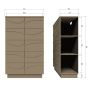 WOOOD Wandkast Teo Taupe - 72x116x35 cm - Afbeelding 12