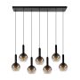 Lucide Hanglamp Marius Zwart - 7 x E27 - 130 cm breed - Afbeelding 3