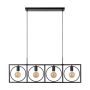 Lucide Hanglamp Suus Zwart - 4 x E27 - 108 cm breed - Afbeelding 3