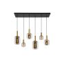 Lucide Hanglamp Joanet Zwart - 6 x E27 - 132 cm breed - Afbeelding 1