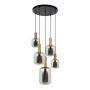 Lucide Hanglamp Joanet Zwart - 5 x E27 - Ø 66 cm - Afbeelding 3