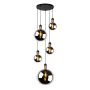 Lucide Hanglamp Julius Zwart - 5 x E27 - Ø 50 cm - Afbeelding 1