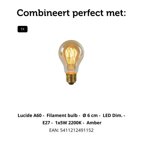 Lucide Hanglamp Maloto Goud - E27 - Ø 20 cm - Afbeelding 7