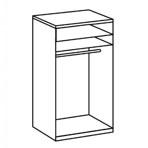 Kledingkast Oss Donkergrijs - 100x236x58 cm - Afbeelding 7