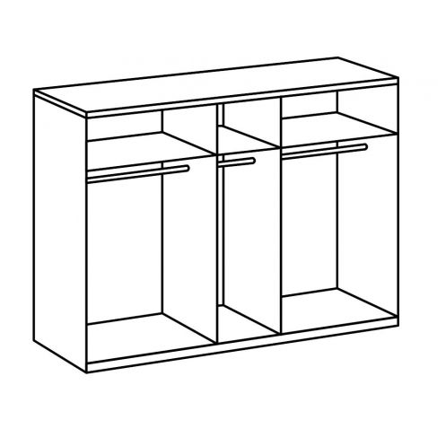 Kledingkast Veghel Wit - 225x210x58 cm - Afbeelding 6