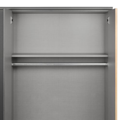 Kledingkast Veghel Wit - 225x210x58 cm - Afbeelding 3