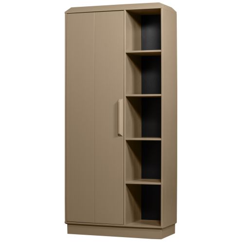 WOOOD Wandkast Lowen Taupe - 100x221x44 cm - Afbeelding 4