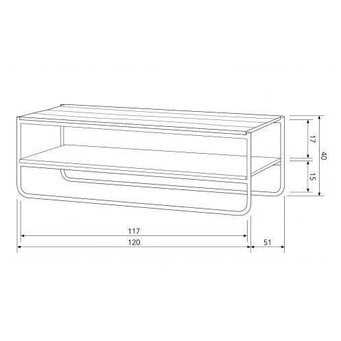 Salontafel Rikkie Bruin - Afbeelding 6