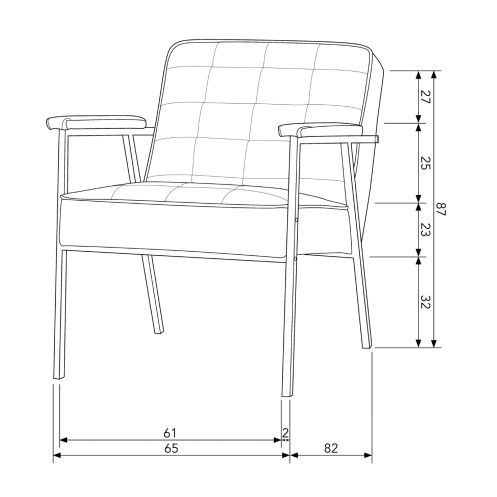 Fauteuil Patchwork Naturel - Afbeelding 7