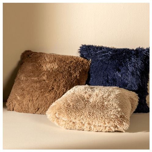 Dutch Decor Sierkussen Fluffy Bruin - 45x45 cm - Afbeelding 2