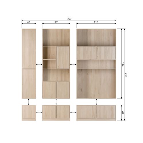 Wandkast Modulair Naturel - Afbeelding 9