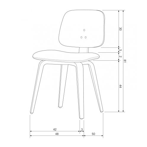 Eetkamerstoel Classic Zwart - Afbeelding 7