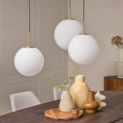 Light & Living Hanglamp Medina Wit - E27 - Ø 30 cm - Afbeelding 2