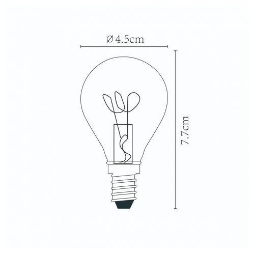 Lucide Lichtbron P45 Amber - E14 - Ø 4,5 cm - Afbeelding 4