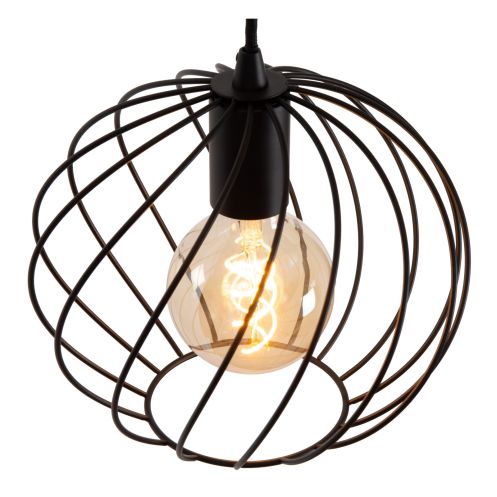 Lucide Hanglamp Danza Zwart - 3 x E27 - Ø 50 cm - Afbeelding 5