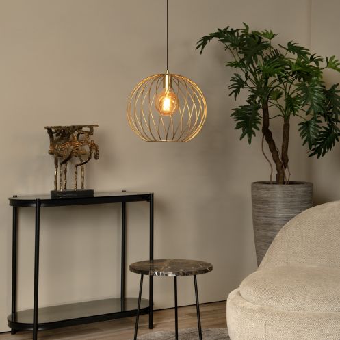 Lucide Hanglamp Danza Goud - E27 - Ø 40 cm - Afbeelding 2