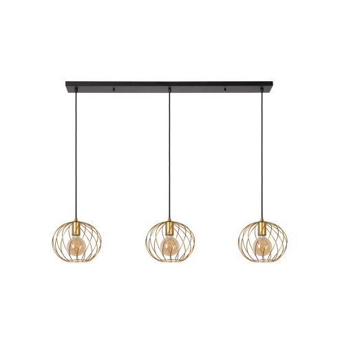 Lucide Hanglamp Danza Goud - 3 x E27 - 130 cm breed - Afbeelding 3