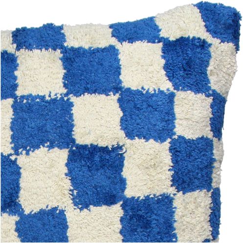 Sierkussen Checker Blauw - 50x50 cm - Afbeelding 3