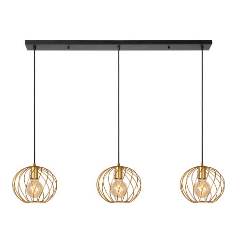 Lucide Hanglamp Danza Goud - 3 x E27 - 130 cm breed - Afbeelding 1