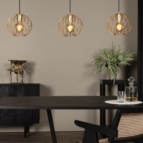 Lucide Hanglamp Danza Goud - 3 x E27 - 130 cm breed - Afbeelding 2