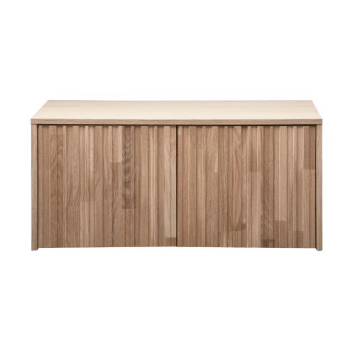 WOOOD Kistbank New Gravure Naturel - 88x50x40 cm - Afbeelding 4