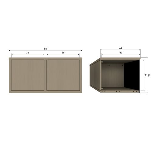 WOOOD Wandkast Turner Beige - 80x39x44 cm - Afbeelding 10