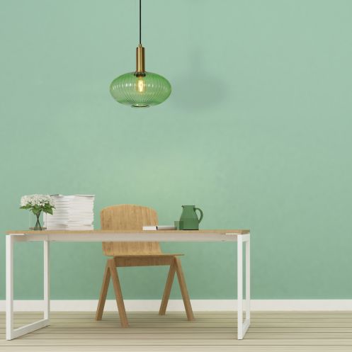 Lucide Hanglamp Maloto Groen - E27 - Ø 30 cm - Afbeelding 2