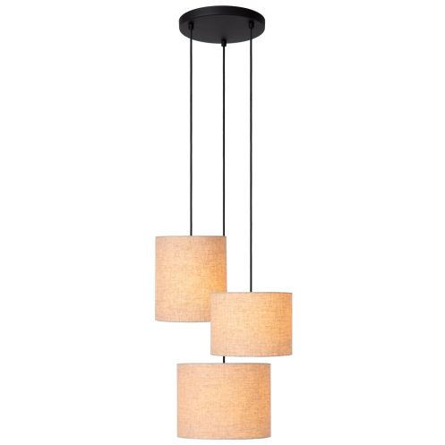 Lucide Hanglamp Maya Beige - 3 x E27 - Ø 46 cm - Afbeelding 1