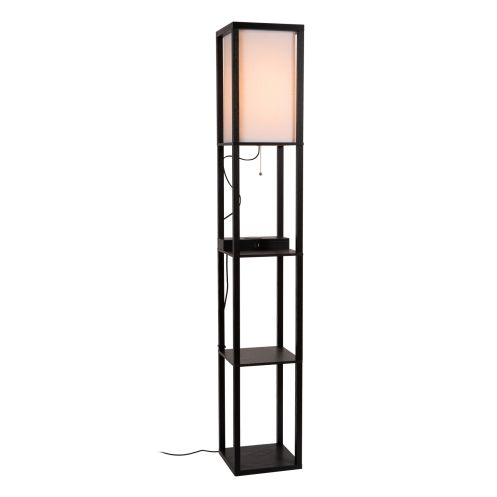 Lucide Vloerlamp Menno Zwart - E27 - 163 cm hoog - Afbeelding 1