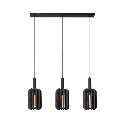 Lucide Hanglamp Rafal Grijs - 3 x E27 - 98 cm breed - Afbeelding 3