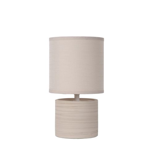 Lucide Tafellamp Greasby Beige - E14 - 26 cm hoog - Afbeelding 1