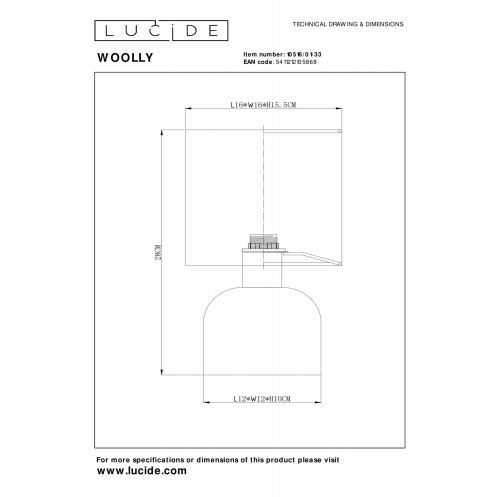 Lucide Tafellamp Woolly Groen - E14 - 28 cm hoog - Afbeelding 5