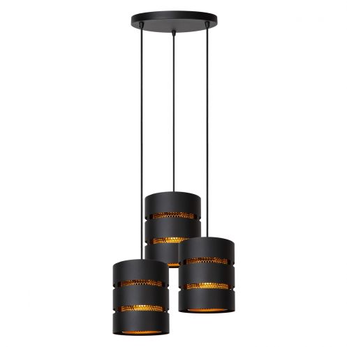 Lucide Hanglamp Rosas Zwart - 3 x E27 - Ø 43 cm breed - Afbeelding 1