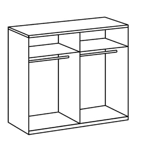 Kledingkast Oss Donkergrijs - 200x216x58 cm - Afbeelding 6