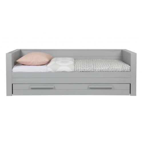 WOOOD Bedbank Dennis Grijs - 219x73x101 cm - Afbeelding 5