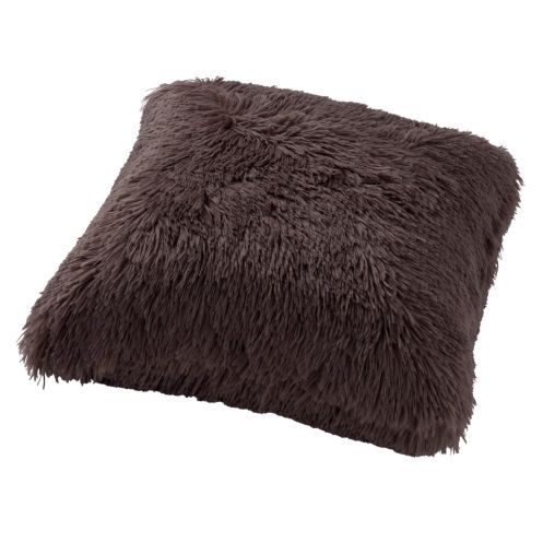 Dutch Decor Sierkussen Fluffy Donkerbruin - 60x60 cm - Afbeelding 2