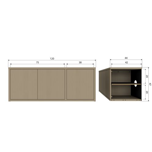 WOOOD TV-meubel Turner Beige - 120x47x44 cm - Afbeelding 10