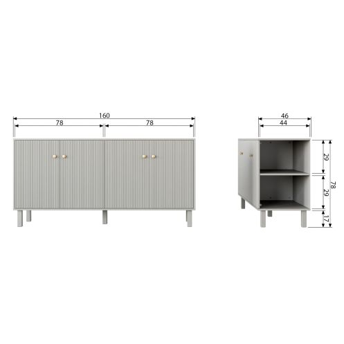 Dressoir Madu Grijs - Afbeelding 10