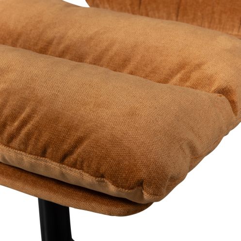 WOOOD Draaifauteuil Yaro Oranje - inclusief hocker - Afbeelding 7